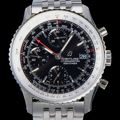 홍콩명품 [브라이틀링] 남성용 네비타이머 크로노그래프 오토매틱 A7750-2 41미리 메탈시계 블랙다이얼 BRE75631  