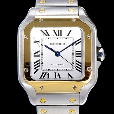 홍콩명품 [까르띠에] 남성용 산토스 더 까르띠에 W2SA0016 오토매틱 ETA2892-2 금장시계 18K옐루골드 35.1미리 화이트다이얼 CAR11463  