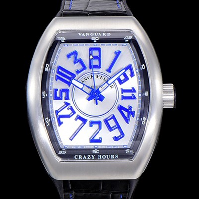 홍콩명품 [프랭크뮬러] 남성용 뱅가드 오토매틱 CZ02타입 44미리 가죽줄/스트랩 화이트다이얼 실버다이얼 FRA73713  