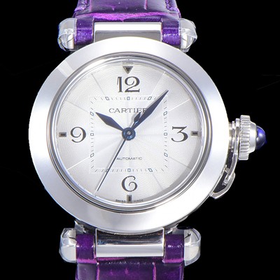 홍콩명품 [까르띠에] 여성용 파샤 드 오토매틱 1847MC 35미리 가죽시계 화이트다이얼 CAR11436  