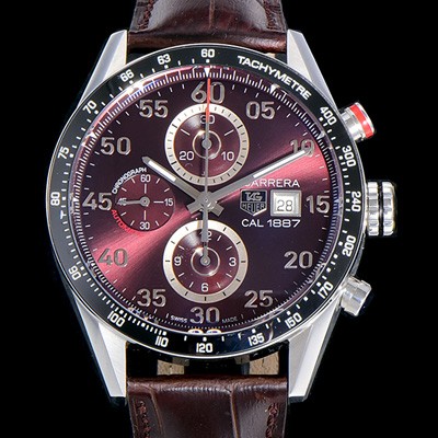 홍콩명품 [태그호이어] 남성용 까레라1887 베스트 최신버전 업그레이드형 V6사 CAR2A10.FC6235 크로노그래프 브라운 다이얼 오토매틱 무브먼트 TAG73969  