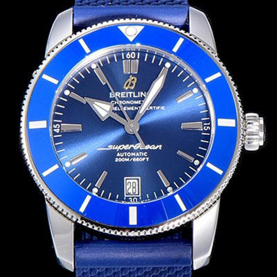 홍콩명품 [브라이틀링] 남성용 슈퍼오션 해리티지 II 오토매틱 ETA2824-2 타입 42미리 세라믹베젤 러버/우레탄줄 블루다이얼 BRE75519  