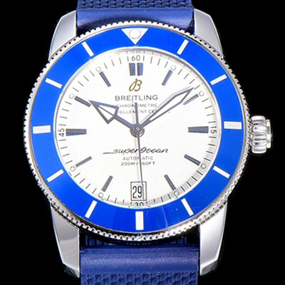홍콩명품 [브라이틀링] 남성용 슈퍼오션 해리티지 II 오토매틱 ETA2824-2 타입 42미리 세라믹베젤 러버/우레탄줄 화이트다이얼 BRE75571  