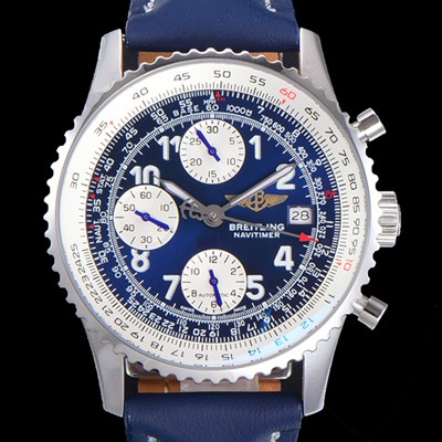 홍콩명품 [브라이틀링] 남성용 네비타이머 1 크로노그래프 오토매틱 A7750타입 41미리 메탈시계 블루다이얼 BRE75672  