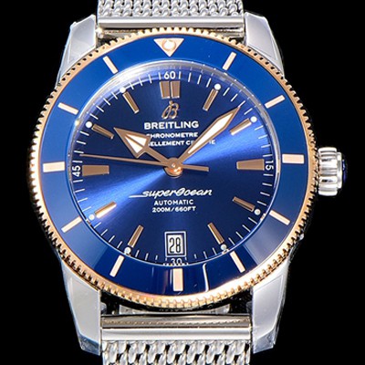 홍콩명품 [브라이틀링] 남성용 슈퍼오션 해리티지II 오토매틱 A2824-2 타입 42미리 매탈줄 블루다이얼 BRE75464  