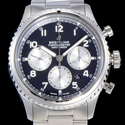 홍콩명품 [브라이틀링] 남성용 네비타이머 에비에이터 8 오토매틱 크로노그래프 ETA7750-2 타입 43미리 메탈줄 블랙다이얼 BRE75573  