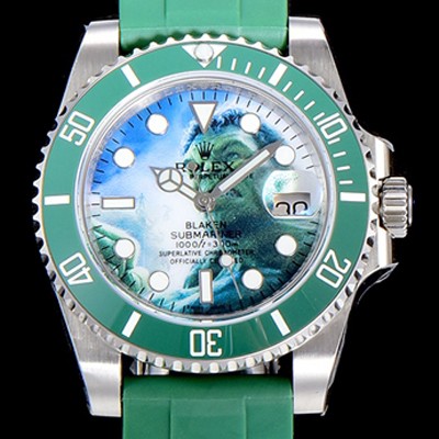 홍콩명품 [로렉스] 남성용 롤렉스 서브마리너 헐크 오토매틱 ETA2824-2 타입 40미리 그린 러버/우레탄줄 그린 다이얼 ROL79634  