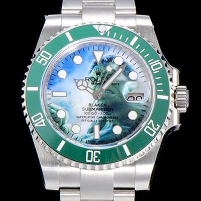 홍콩명품 [로렉스] 남성용 롤렉스 서브마리너 헐크 오토매틱 ETA2824-2 타입 40미리 그린 러버/우레탄줄 그린 다이얼 ROL79595  