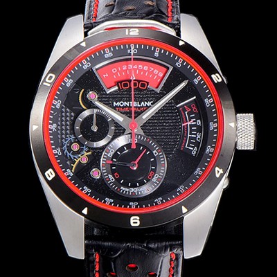 홍콩명품 [몽블랑] 남성용 타임워커 쿼츠 VK타입 46.4미리 가죽줄 래더스트랩 블랙다이얼 MON71147  