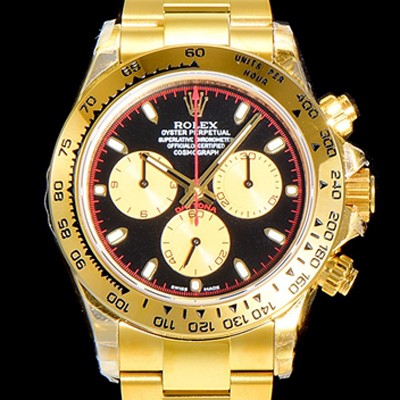 홍콩명품 [로렉스] 남성용 데이토나 코스모그래프 18K 옐루골드 40미리 오토매틱 4130 타입 블랙다이얼 ROL79437  