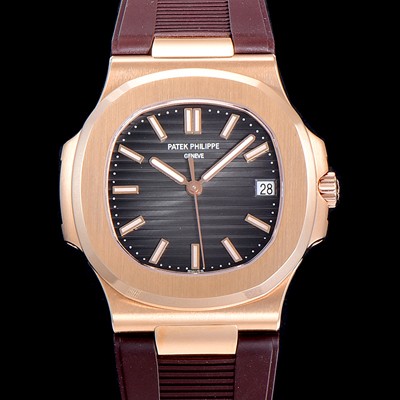 홍콩명품 [파텍필립] 남성용 노틸러스 5711R Cal.324 S C타입무브 오토매틱 18K 로즈골드 40미리 러버밴드 블랙다이얼 PAT75318  