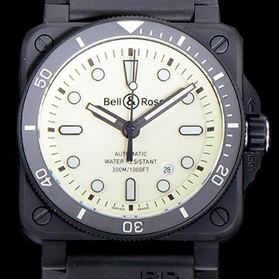 홍콩명품 [벨엔로스] 남성용 BR-03 인스트루먼트 PVD블랙코팅 오토매틱 9015무브먼트 42미리 러버우테탄줄 화이트다이얼 BEL71769  