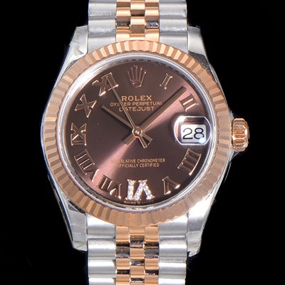 홍콩명품 [로렉스] 여성용 2021신상 데이져스트 오토매틱 ETA2824-2688 31mm 18K로즈골드 메탈줄 브라운 다이얼rol46907  