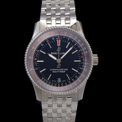 홍콩명품 [브라이틀링] 남성용 네비타이머 A17325241B1A1 크로노그래프 오토매틱 2824타입 38mm 메탈줄 블랙 다이얼 bre6026  
