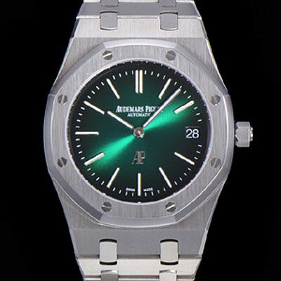홍콩명품 [오데마피게] 남성용 로얄오크 점보 엑트라-씬 오토매틱 Cal.2121 타입 39mm 메탈줄 그린다이얼 aud12679  
