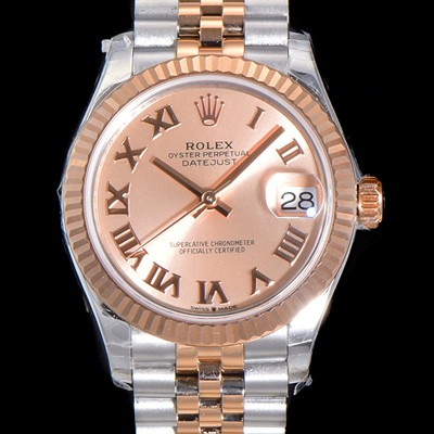 홍콩명품 [로렉스] 여성용 2021신상 데이져스트 오토매틱 ETA-2688 31mm 18K로즈골드 메탈줄 골드 다이얼 rol34980  