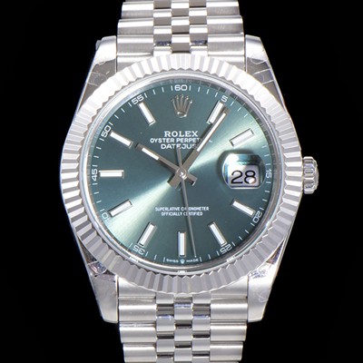 홍콩명품 [로렉스] 남성용 904L스틸!! 2022신형 데이저스트 41mm II m126334 그린 다이얼 야광 스틱 인덱스 스틸 브레이슬릿 신형 Cal.3235 오토매틱 무브먼트 ROL06105  