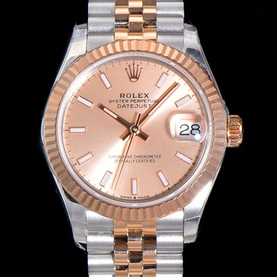 홍콩명품 [로렉스] 여성용 2021신상 데이져스트 오토매틱 ETA-2688 31mm 18K로즈골드 메탈줄 골드 다이얼 rol60491  