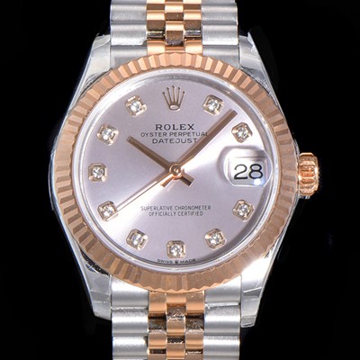 홍콩명품 [로렉스] 여성용 2021신상 데이져스트 오토매틱 ETA-2688 31mm 18K로즈골드 메탈줄 실버 다이얼 rol41308  