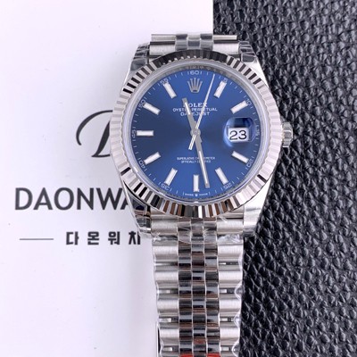 홍콩명품 [로렉스] 남성용 904L스틸!! 2022신형 데이저스트 41mm II m126334 블루 다이얼 야광 스틱 인덱스 스틸 브레이슬릿 신형 Cal.3235 오토매틱 무브먼트 ROL06123  