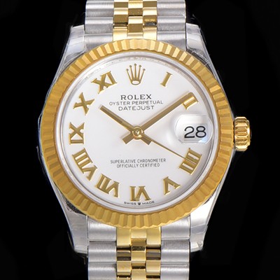 홍콩명품 [로렉스] 여성용 2021신상 데이져스트 오토매틱 ETA-2688 31mm 18K옐루골드 메탈줄 화이트 다이얼 rol16743  