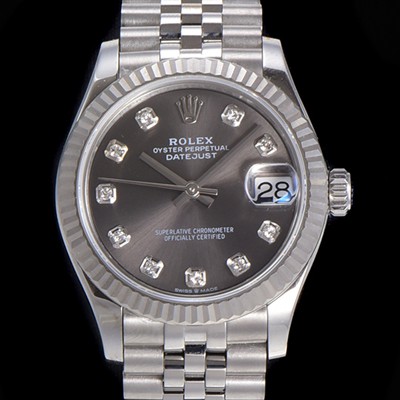 홍콩명품 [로렉스] 여성용 2021신상 데이져스트 오토매틱 ETA-2688 31mm 메탈줄 그레이 다이얼 rol03824  