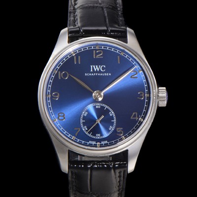 홍콩명품 [아이더블유씨] 남성용 포르투기즈 IW358305 오토매틱 수정형 82200타입 무브  40.4mm 가죽줄 블루 다이얼  iwc25461  
