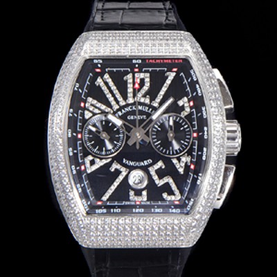 홍콩명품 [프랭크뮬러] 남성용 뉴 사라토거 오토매틱 크로노그래프 A7750-2타입 44mm 보석/다이아셋팅 가죽줄 블랙다이얼 fra98746  