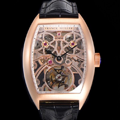 홍콩명품 [프랭크뮬러] 남성용 그랜드 컴플리케이션 8889 TG SQT BR 수동기계식 투어빌론 55mm 가죽시계 금장시계 스켈래톤 다이얼 fra58624  