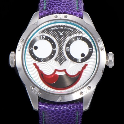 홍콩명품 [콘스탄틴 차이킨] 남성용 조커 오토매틱 NH35타입 42mm 가죽줄 화이트 다이얼 kon15807  