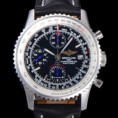 홍콩명품 [브라이틀링] 남성용 네비타이머 1 크로노그래프 오토매틱 A7750타입 41미리 가죽시계 블랙다이얼 bre64210  