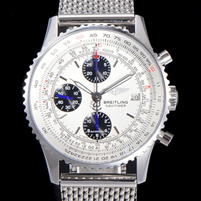 홍콩명품 [브라이틀링] 남성용 네비타이머 1 크로노그래프 오토매틱 A7750타입 41미리 메탈시계 화이트 다이얼 bre23940  
