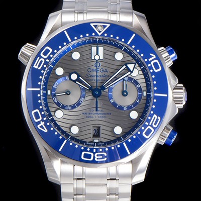 홍콩명품 [오메가] 남성용 씨마스터 디버 300M 코엑시얼 크로노그래프 P. 9900타입 44mm 메탈줄 그레이다이얼   omg69502  