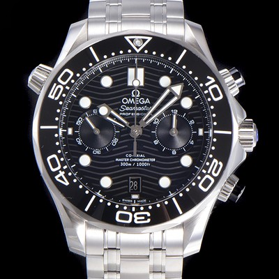 홍콩명품 [오메가] 남성용 씨마스터 디버 300M 코엑시얼 크로노그래프 P. 9900타입 44mm 메탈줄 블랙다이얼   omg18072  