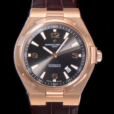 홍콩명품 [바쉐런 콘스탄틴] 남성용 오버시즈 오토매틱 9015타입 42mm 금장시계 가죽줄 블랙다이얼 vac97061  