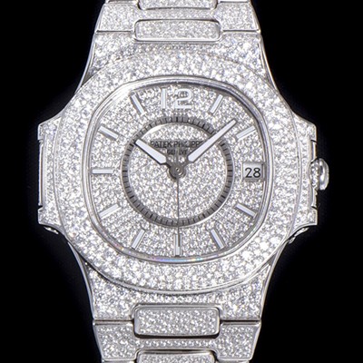 홍콩명품 [파텍필립] 여성용시계 노틸러스 7021/1G-001 레이디 오토매틱 Cal.324타입 37mm 보석/다이아몬드셋팅 보석다이얼 pat80246  