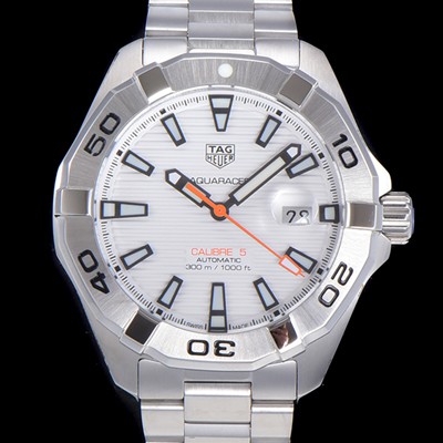 홍콩명품 [태그호이어] 남성용 아쿠아레이서 오토매틱 43mm 메탈줄 화이트다이얼 tag38756  