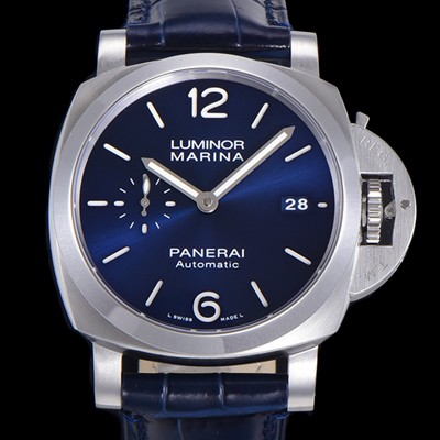 홍콩명품 [파네라이] 남성용 루미노르 마리나 PAM01393 오토매틱 Cal P.9010 타입 42mm 가죽줄 블루 다이얼 pan64208  