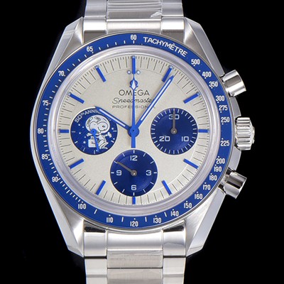 홍콩명품 [오메가] 남성용 스피더마스터 기념시리즈 실버 스누피 어워드 수동기계식 42mm 메탈줄 화이트다이얼   omg93814  