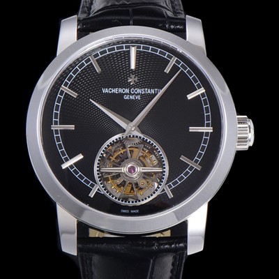 홍콩명품 [바쉐런콘스탄틴] 남성용 트레디셔널 투어빌론 수동기계식 42mm 가죽줄 블랙다이얼 vac25769  