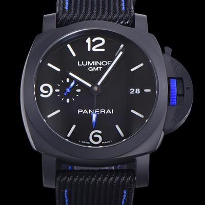 홍콩명품 [파네라이] 남성용 루미노르 PAM01176 GMT 퓨전 오토매틱 Cal.P9010 무브먼트 블랙 다이얼 pan08394  