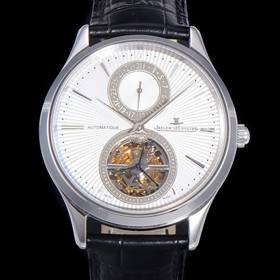 홍콩명품 [예거르꿀뜨르] 남성용 마스터 13234 E1 투어빌론(뚜르비용)  978F  42mm 가죽줄 화이트다이얼 jag96023  