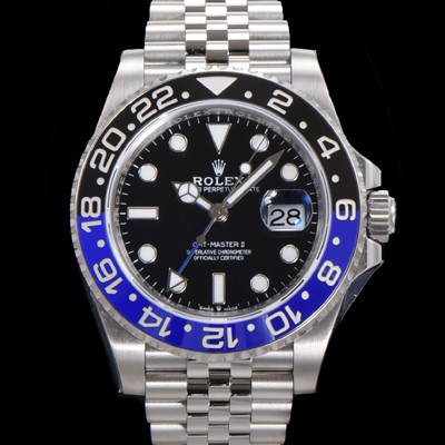 홍콩명품 [로렉스] 남성용 신형 지엠티 마스터II 최종형 m126710 (베트걸) 파워에이드 904L스틸 !! 신형 Cal. 3285 오토매틱 무브먼트 듀얼 타임 블루/블랙 투톤 24시간 회전 베젤 블랙 다이얼 ROL05953  