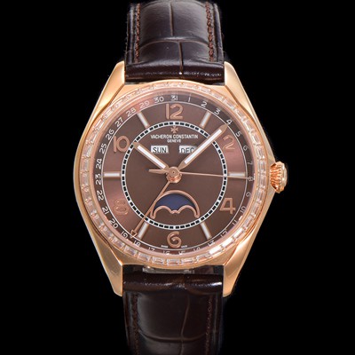 홍콩명품 [바쉐론 콘스탄틴] 남성용 피프티식스 컴플리트 캘린더 Ref.4600E 18k 로즈골드 40mm 오토매틱 2460 QCL/1 타입 브라운 다이얼 vac1155  