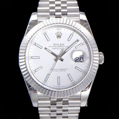 홍콩명품 [로렉스] 남성용 904L스틸!! 2022신형 데이저스트 41mm II m126334 화이트 다이얼 야광 스틱 인덱스 스틸 브레이슬릿 신형 Cal.3235 오토매틱 무브먼트 ROL06096  