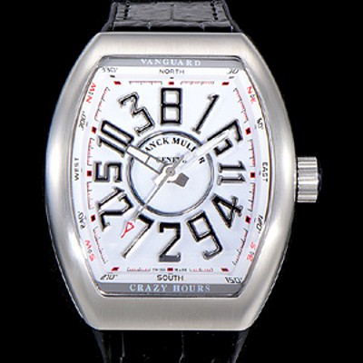 홍콩명품 [프랭크뮬러] 남성용 뱅가드 오토매틱 CZ02타입 44미리 가죽줄/스트랩 화이트다이얼 FRA79429  