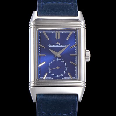 홍콩명품 [예거르쿨트르] 남성용 리베르소 클래식 라지 듀오페이스 스몰 오토매틱 47미리 가죽줄 블루다이얼 jag90651  