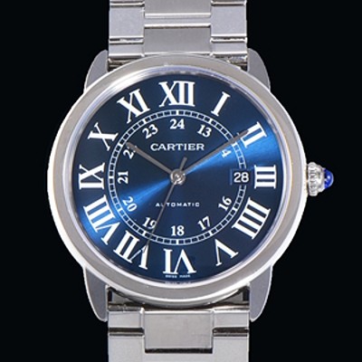 홍콩명품 [까르띠에] 남성용 롱드 더 까르띠에 솔로 WSRN0023 오토매틱 ETA2892-2 42미리 메탈줄 블루다이얼 car72934  