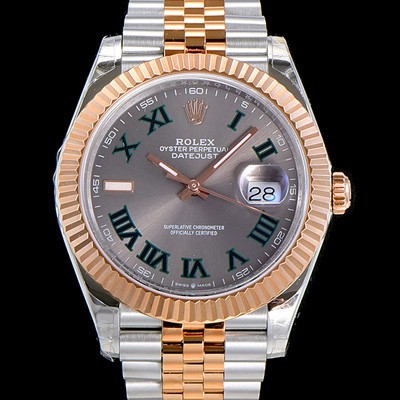 홍콩명품 [로렉스] 남성용 데이저스트 오토매틱 아시안2836-2/3235타입 41미리 18K옐루골드 투톤콤비 그레이다이얼rol42153  