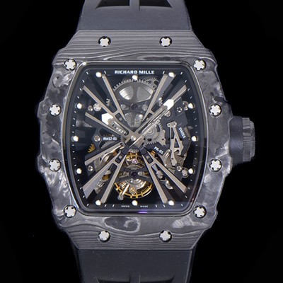 홍콩명품 [리차드밀레] 남성용 리차드밀 RM12-01 투어빌론 수동기계식 포지드 카본케이스 켈레톤 다이얼 RIC09618  